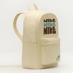 Nike Heritage Retro Backpack-Light Khaki/Burgundy Crush/Mint Green Logo NWT